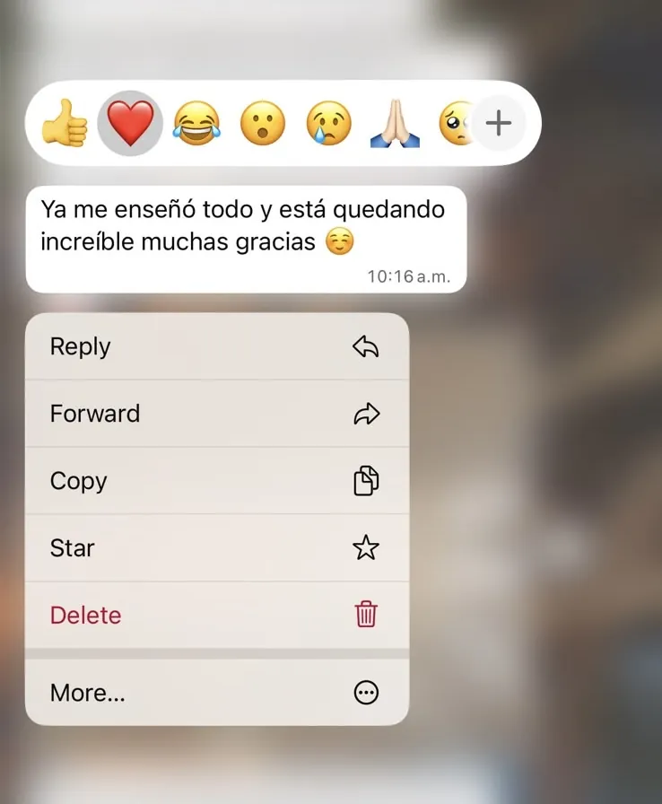 Conversación original con el cliente 3